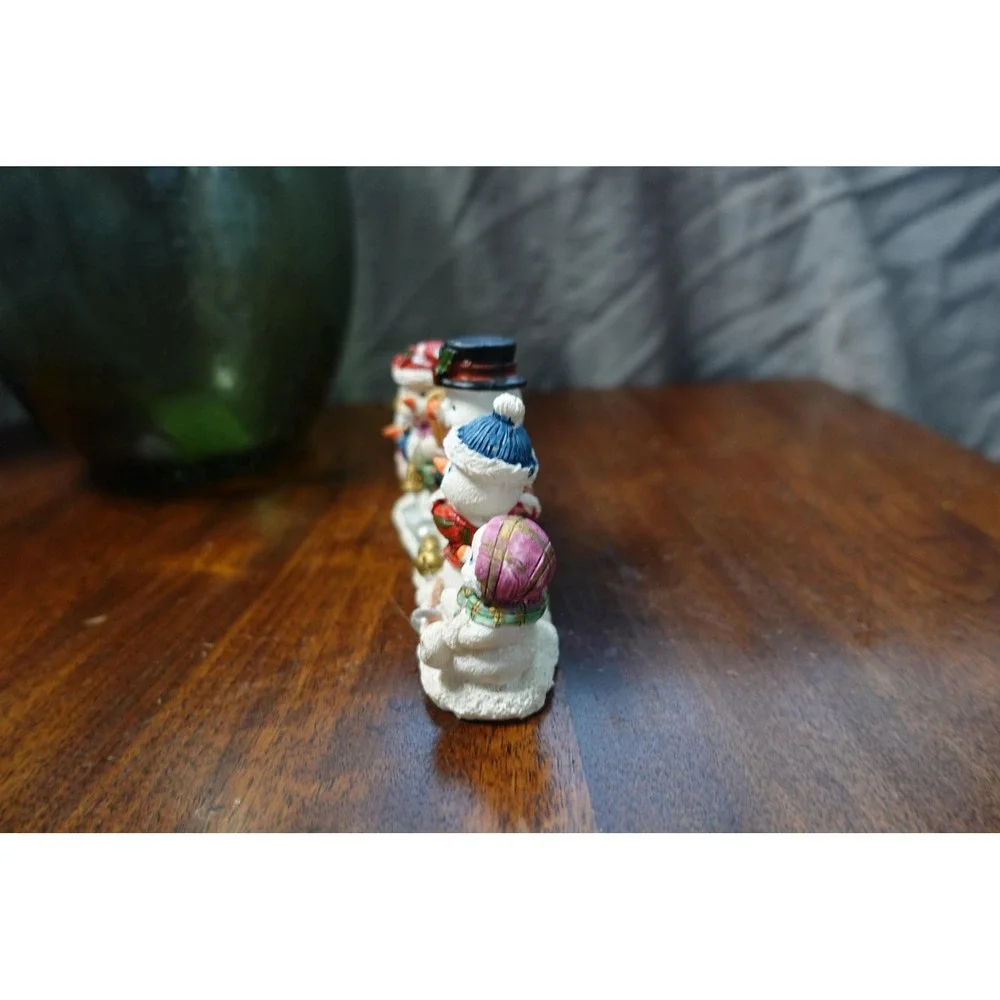 Christmas Snowman Family‎ Figurine Winter Holiday Tabletop Decor 5 Inch Resin